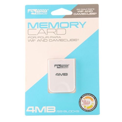 Kmd Carte Mémoire 4 Mb/Mo, 59 Blocks Pour Consoles Nintendo Wii & Gamecube