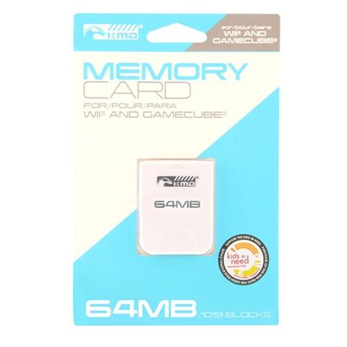 Kmd Carte Mémoire 64 Mb/Mo, 1019 Blocks Pour Consoles Nintendo Wii & Gamecube
