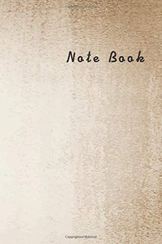 Note Book: Notebook: Lined Notebook Journal - Brown Colorr - 120 Pages - Large (6 X 9 Inches)