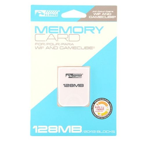 Kmd Carte Mémoire 128 Mb/Mo, 2043 Blocks Pour Consoles Nintendo Wii & Gamecube
