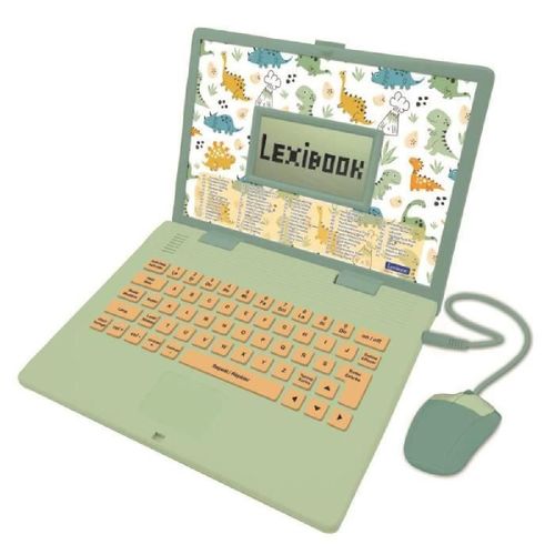 Lexibook - Ordinateur Éducatif Bilingue Dinosaure - 124 Activités (En/Fr)