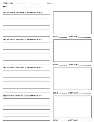 Storyboard Notebook: 8.5"X11" 200+ Pages For Directors, Animators & Creative Storytellers