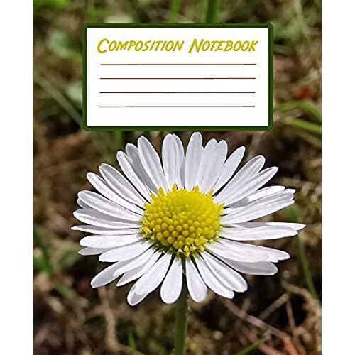 Composition Notebook: Blank Workbook With College Ruled Line Paper For Kids Teens Students - Daisies Picture