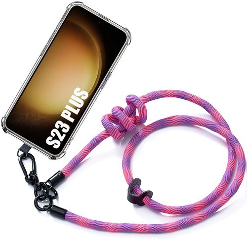 Coque Lanière Pour Samsung Galaxy S23+ / S23 Plus Protection Antichoc Avec Lanière Robuste Rose - E.F.Connection
