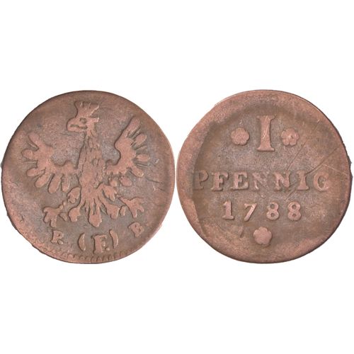 Allemagne - Ville Libre Impériale De Francfort - 1788 - 1 Pfennig - P (F) B - Rare - H098