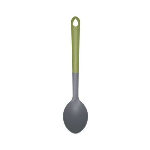 Fackelmann 687051 Cuillère De Cuisine Pour Le Service Des Plats En Sauce, Cuillère, Cuillère À Servir, Ustensile De Cuisine, Bioplastique, Vert, Gris, 32,5 X 7,3 Cm