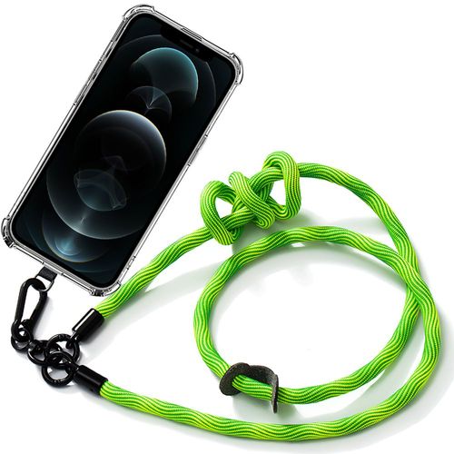 Coque Bandoulière Pour Iphone 12 Pro Protection Souple Avec Bandoulière Robuste Vert - E.F.Connection