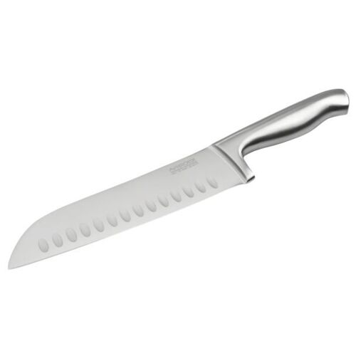Nirosta 41832 Couteau De Cuisine Santoku, Couteau À Découper, Lame De 18 Cm, Argenté, Acier Inoxydable, 31 X 5cm