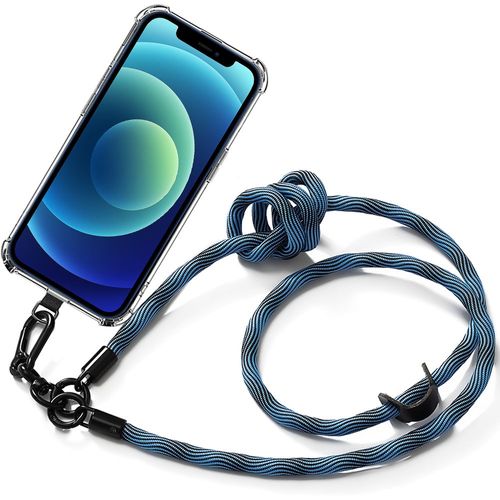 Coque Cordon Pour Iphone 12 Mini Antichoc Protection Renforcé Avec Cordon Robuste Bleu - E.F.Connection