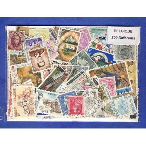 Belgique 300 Timbres Différents Oblitéres