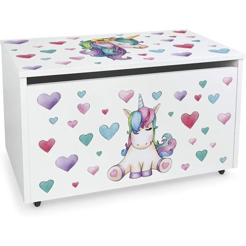 Coffre À Jouets Xxl Sur Roues 'licorne'