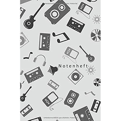 Notenheft: Notenheft Zum Selberschreiben/9 Systeme Pro Seite/ Notizbuch Fuer Lehrer Musiker Und Komponisten/ 80 Seiten /Blanko Notenpapier Manuskript /Piano /Gitarre/ Violine/ Keyboard / Din A5/Soft C