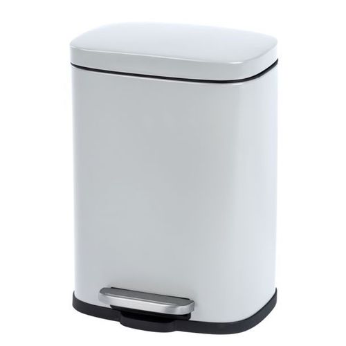 Poubelle à pédale Leno Easy-Close blanc, 5 l WENKO
