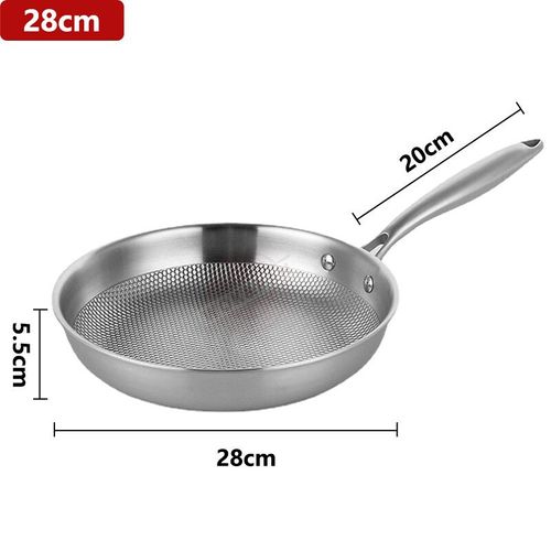 Poêle À Frire Antiarina En Acier Inoxydable,Poêle En Accent D'abeille,Sans Pfas,Induction,Céramique,Électrique,Gaz,Médications De Cuisson,28 Cm,30cm