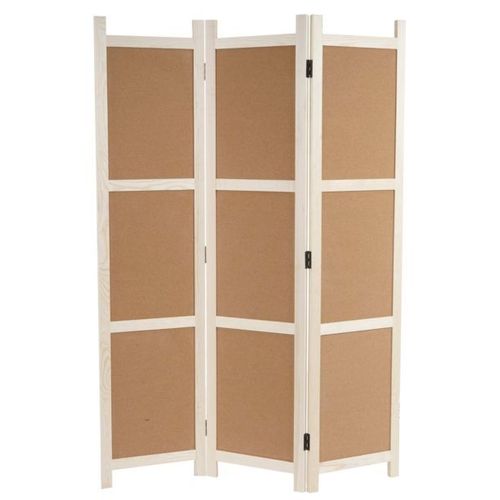 Paravent subéreux, cloison de séparation, avec tableaux en liège, 166x120cm