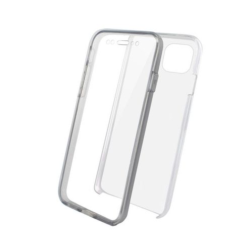 Coque Semi-Rigide 360° Pour Iphone 13 - Transparente / Grise