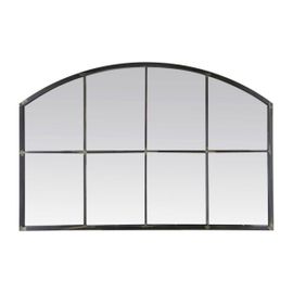 ARCY - Miroir de style indus en arc 120x80cm - Noir - Taille unique