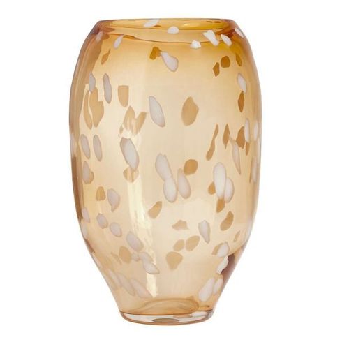 Vase orange en verre Ø21,5xH35cm - Taille unique
