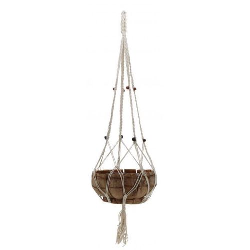 Macramé en jute blanc