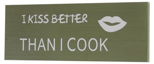 Planche murale Kiss, planche décorative, panneau style shabby, vintage, 40cm