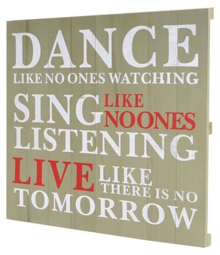 Planche murale Dance, planche décorative, panneau style shabby, vintage, 60x60cm   vert