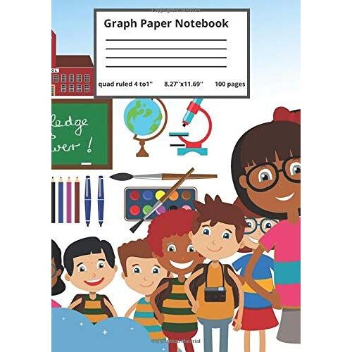 Graph Paper Notebook, Quad Ruled 5 Squares Per Inch: Composition Notebook Perfect For Math, Drawing And Graphing For Students