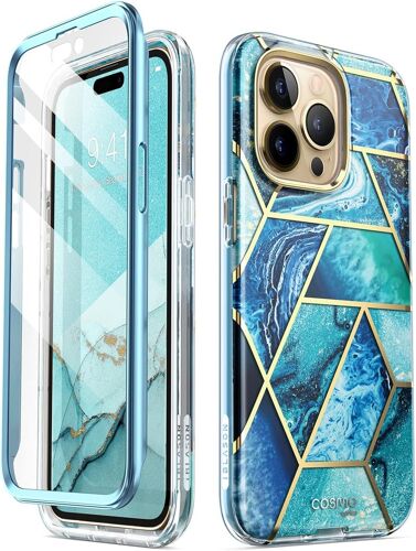 Cosmo Series Coque Pour Iphone 14 Pro Max 5g 6,7"" (Version 2022), Coque De Protection Integrale Fine Et Elegante Avec Protecteur D'ecran Integre (Ocean)