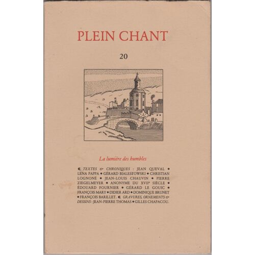 Plein Chant N° 20 La Lumière Des Humbles