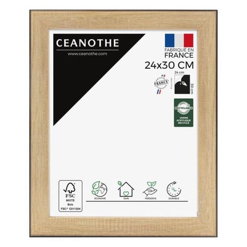 Cadre photo Newton bois noir 24x30 cm