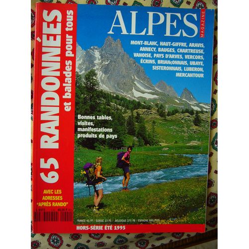 Alpes Magazine 1995  Hors-Série Avec 65 Randonnées