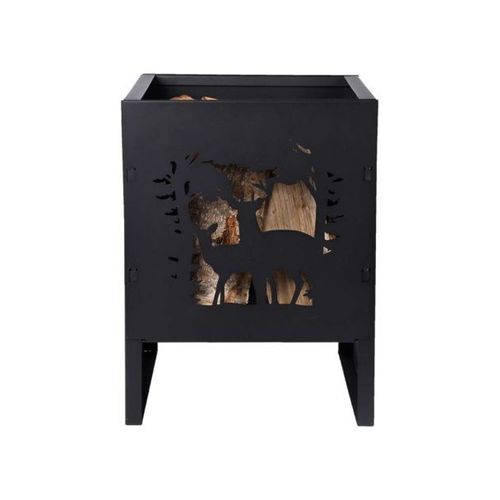 Brasero Carré Découpe Laser Cerfs