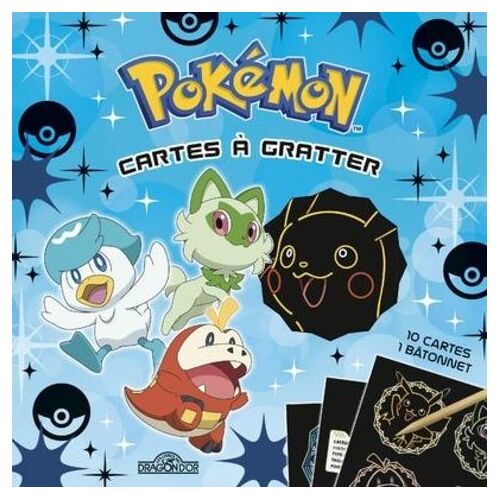 Pokémon Cartes À Gratter - Avec 10 Cartes Et 1 Bâtonnet