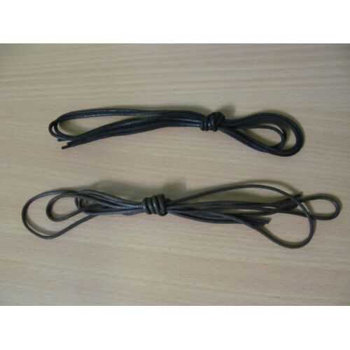 Lacet Coton Ciré Rond 80cm Noir