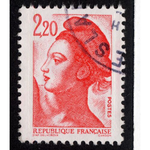 Timbre Marianne Liberté De Gandon,République Française,Postes,2,20