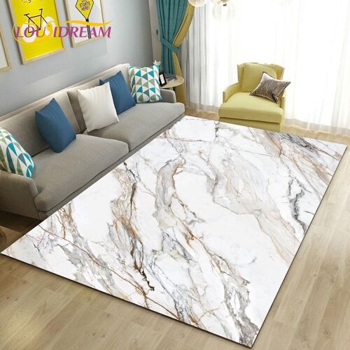 Grand Tapis De Sol Antidérapant Pour Enfants,Couleur Bleu Or Blanc,Moquette Pour Salon Chambre À Coucher,Paillasson De Canapé,Décoration - Type 5-230x160cm