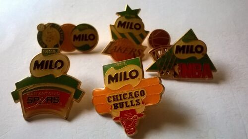 Vend Lot De 5 Pin's Milo N B A Basket Usa