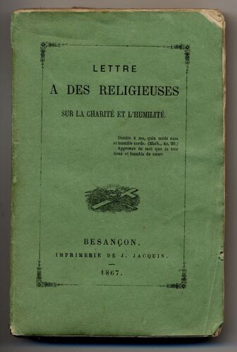 Lettre À Des Religieuses Sur La Charité Et L'humilité