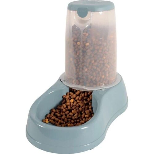 Zolux Distributeur De Croquettes Antidérapant Bleu Acier Contenance 6,5 Kg
