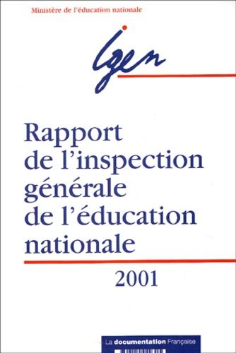 Rapport De L'inspection Generale De L'education Nationale 2001