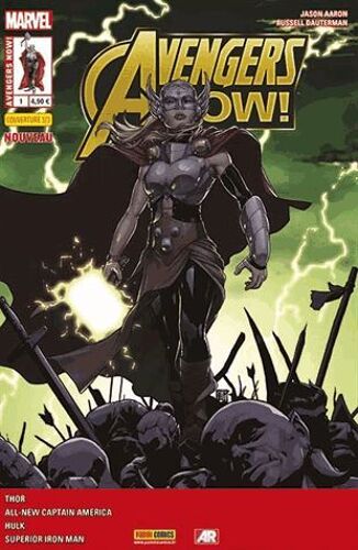 Avengers Now ! N° 1 ( Juin 2015 ) - Couverture 3/3 : " Le Commencement " ( Superior Iron Man = All-New Captain America  + Hulk + Thor 