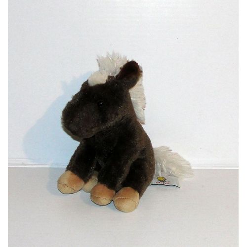 Ane Poney Cheval Lascar Doudou Assis 19 Cm
