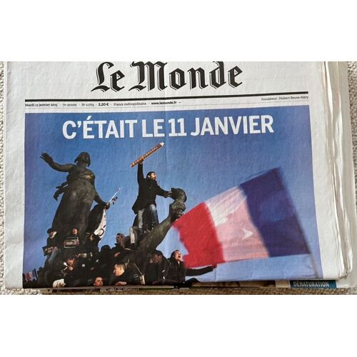 Journal Le Monde Du 13 Janvier 2015 - Attentats