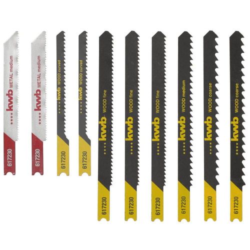 Lot de 10 lames de scies sauteuses, queue en U