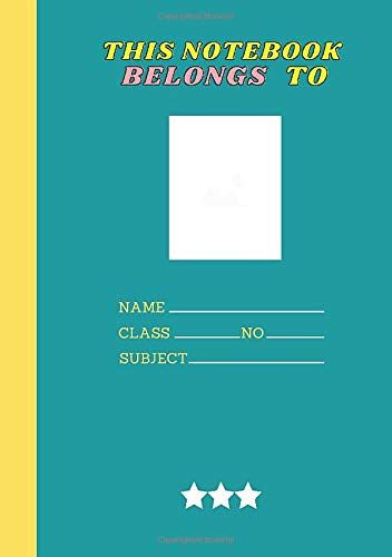 This Notebook Belongs To: Lined Paper Notebook, Ocean Cover, 105 Pages, Large 5.83x8.27 (A5)