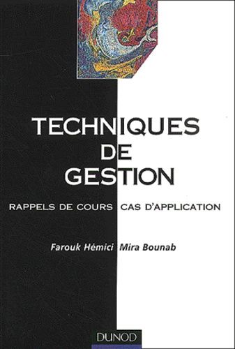 Techniques De Gestion - Rappels De Cours, Cas D'application