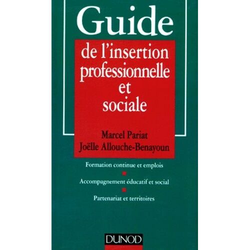Guide De L'insertion Professionnelle Et Sociale - Formation Continue Et Emplois, Accompagnement Educatif Et Social, Partenariat Et Territoires