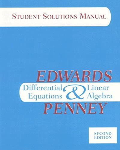 Students' Solutions Manual For Differential Equations And Linear Algebra