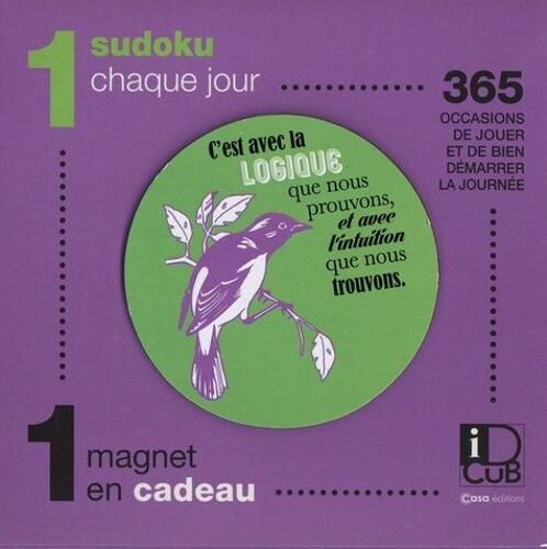 1 Sudoku Chaque Jour - 365 Occasions De Jouer Et De Bien Démarrer La Journée. Avec 1 Magnet En Cadeau - Edition 2021