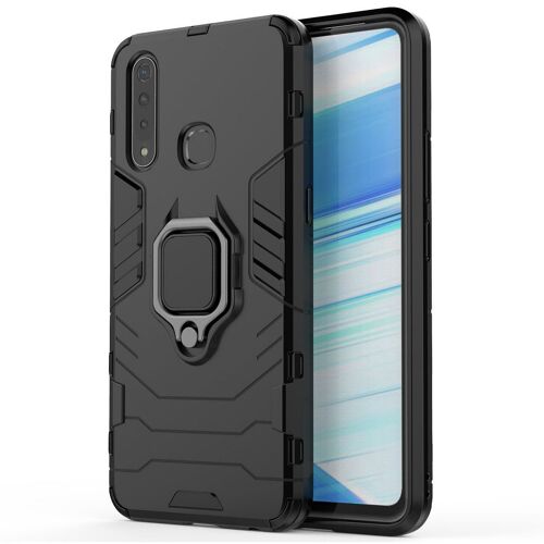 SATURCASE Coque pour Vivo Z5X / Z1 Pro, Bague Béquille Hybride 2 en 1 [PC & Silicone] Double Couche Pare-Chocs Antichoc Protecteur Housse Étui Coque pour Vivo Z5X / Z1 Pro (Noir)