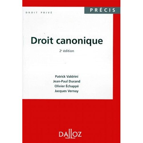 Droit Canonique - 2eme Edition, 1999